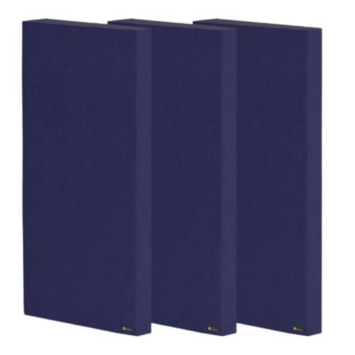 Image of Timber Acoustics | Sound Absorption Panels | Sound proofing for Room | Rockwool | Room Acoustics & Soundproofing | Noise Absorber for Home | 2' x 4' x 3 inch [SET OF 3] NRC > 0.90 (Dark Blue)