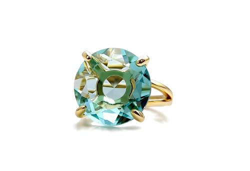 Bague topaze femme en or 14k, un bijou artisanal d'exception