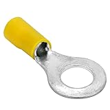 Conext Link RTV-516Y25 Vinyl Ring Terminal 25 Pack (5/16' Stud, Yellow 12-10 Gauge)