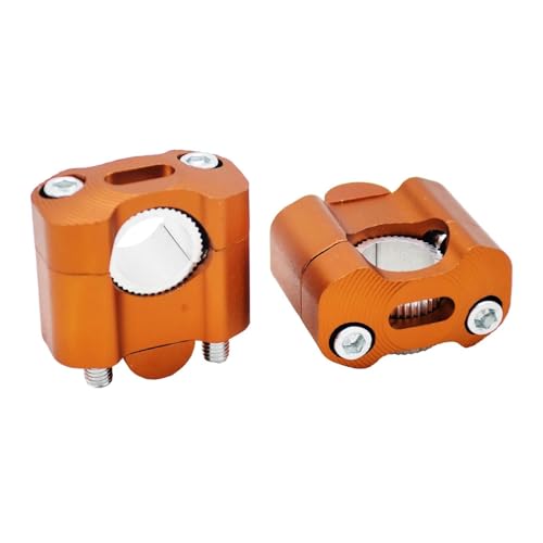Einstellbare Riser Lift Motorrad-Lenkererhöhung Für Yamaha YZ125 YZ250 YZ250F YZ450F, Lenkererhöhungs-Clip, Höhenversatz-Kit Griff Erhöhung Lift(Orange)