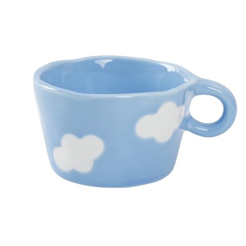 Taza de cerámica Koythin 200 ml azul diseño pintado a mano miniatura 1