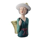 yqlkd modern statue figurina di ragazza vaso di fiori secchi ornamenti di bouquet statue di scultura