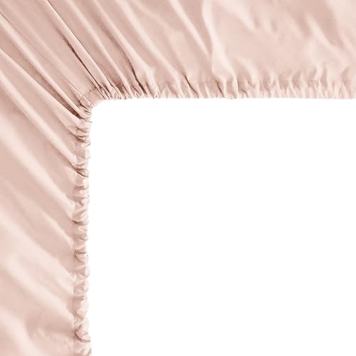 Image of Mocassi Twin XL Sheet Set - Luxury Hotel 1800 Premier Bedding Sheets & Pillowcases - Ultra Soft Breathable & Cooling Bed Sheets - Deep Pocket - Wrinkle Resistant - 4 Piece Set - Twin XL, Blush Pink