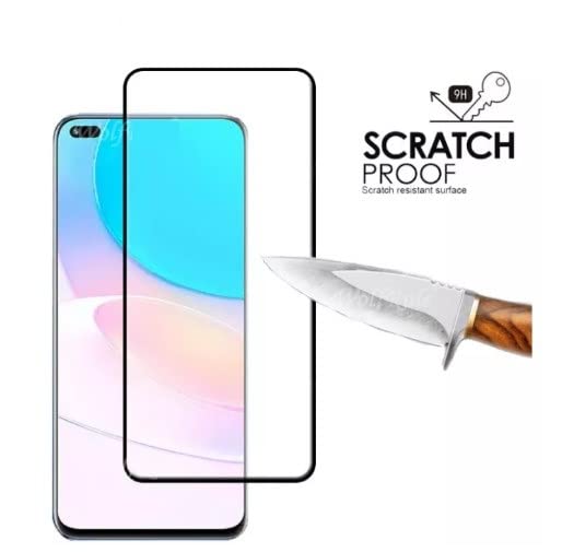 Image of Screen Protector for Huawei Honor Nova 8i (Black) Tempered Glass Edge-to-Edge 6D Screen Guard With Installation Ki