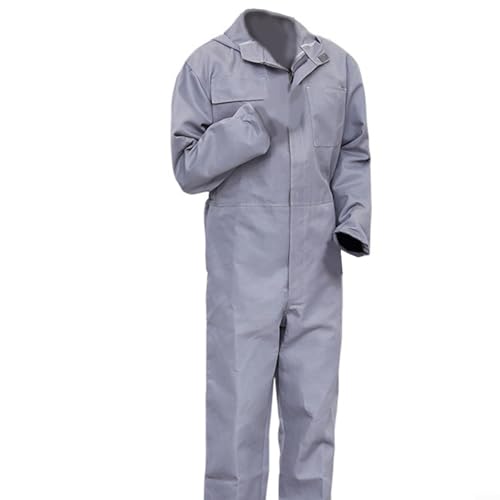 EXTRWORY Ropa de trabajo impermeable resistente al desgaste Monos de manga larga para hombre para reparaciones de automóviles y otros trabajos de una sola pieza (gris 170)