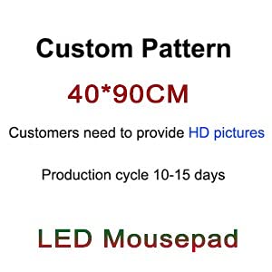 Mouse Pads - SÓVÁWÍ RGB Gaming Mousepad 800x300mm XL Large LED Lighting Mouse Pad DRáGóN Pattern Gaming Desk Pad Natural Rubber keyundefinedd Mat (Custom40-90CM Chína)