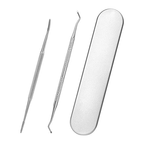 Fußnagelfeile und Heber aus Edelstahl, mit Aufbewahrungsbox, doppelseitiger Fußnagelreiniger für dicke und eingewachsene Zehennägel Cover