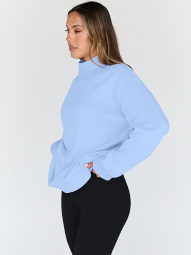 Trendy Queen Womens Oversized Sweatshirts Turtleneck Pullover Long Sleeve Hoodies Tops Fall Fashion Outfits 2026 Clothes - Image 4