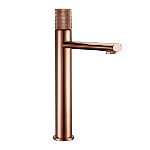Robinet de lavabo en laiton or rose SFEWF, mitigeur haute performance