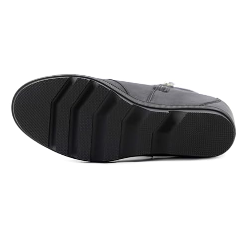 Athlefit Women's Wedge Boots Comfortable Ankle Wedge Booties4