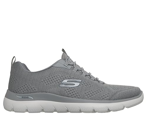 Skechers Men's Arch Fit Summits Sneaker, Gray/Navy, 9.5