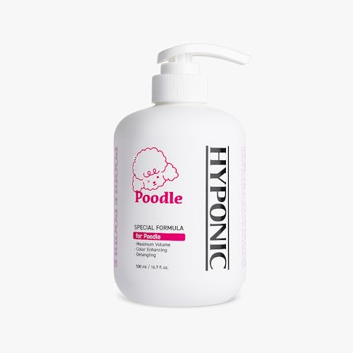 HYPONIC Shampoo for Poodle - Hypoallergenes, rassespezifisches Shampoo für Pudel für weiches Volumen, EIN mit Feuchtigkeit versorgtes Fell und lebendige Farbe (500ml)