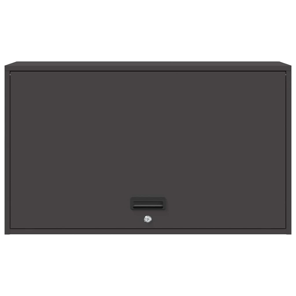 Armario de pared negro, 40 x 90 x 53 cm, taquilla de acero con elevador a presión de gas, armario seguro para ahorrar espacio, diseño moderno para garaje, taller, pasillo