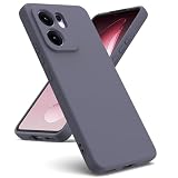 Oududianzi - Cover Compatibile con Oppo Reno 13 FS 5G / Oppo Reno 13 F 5G/4G [Cover in Silicone Liquido] [Interno in Microfibra] Gomma Gel di Silicone Liquido Antiurto Custodia - Grigio Scuro