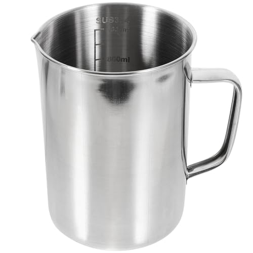 Vaso medidor grande de acero inoxidable 1000 ml miniatura 1