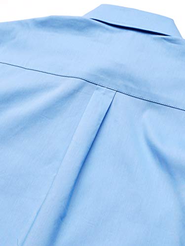 Izod Boys Long Sleeve Button-Down Collared With Tie And Chest Pocket Dress Shirt, Ocean View, 16 Us #TOP1