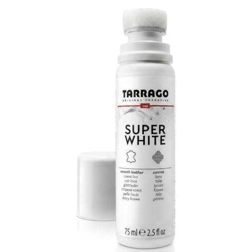 Tarrago Super White 75 ml | Blanqueador para Calzado | Apto para cualquier Superficie: Cuero, Piel Lisa, Piel Sintética y Lona | Para Zapatos y Zapatillas