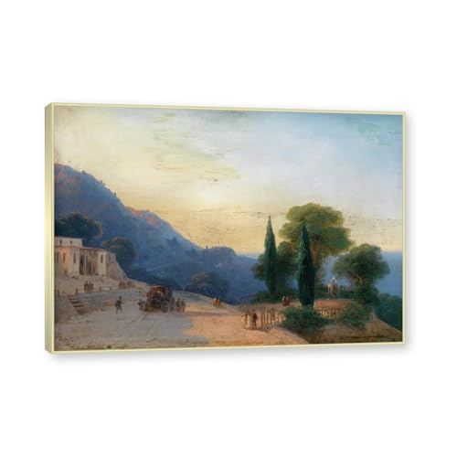 Tableau de décoration murale haut de gamme avec cadre doré champagne