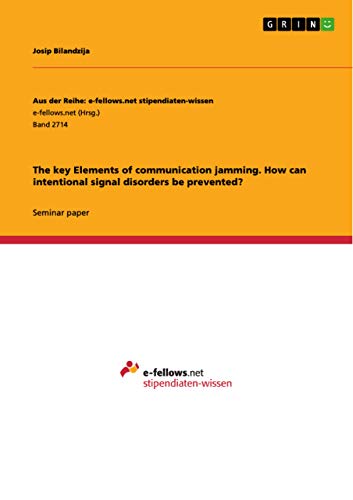 The key Elements of communication jamming. How can intentional signal disorders be prevented?