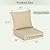 COZYVIDA Indoor/Outdoor Deep Seat Patio Cushions seat(24x24x4.7 inch),Back(25x22.5 inch) : Resilient Foam Filling, Weather Resistant Patio Cushions,2 Sets,Beige