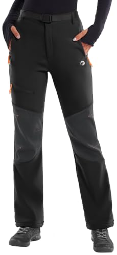 IUGA Snow Pants Womens Ski Hiking Pants Waterproof Outdoor Insulated Softshell Winter Fleece Lined...