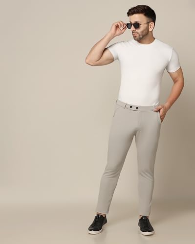 Image of TOPLOT Men's Formal Trouser | Slim Fit Tailored Design | Comfortable, Structured Look with Clean Finish | Elegant Styling for Daily Use | Office, Formal & Business Wear (5068)