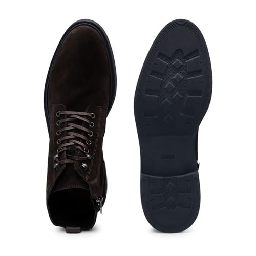 BOSS Men's Modern Half_Boot, Dark Brown, 112