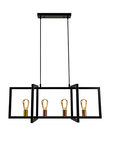 Review Discount LMSOD 4-Light Kitchen Island Pendant Light Modern Chandelier Industrial Ceiling Lighting Fixture Matte Black with Antique Brass Finish Review Discount LMSOD 4-Light Kitchen Island Pendant Light Modern Chandelier Industrial Ceiling Lighting Fixture Matte Black with Antique Brass Finish