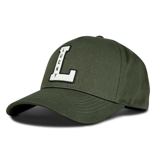 Image of Lucky Brand Snapback Hat | Adjustable | Baseball Cap | Retro | American Heritage | 5 Panel Design | Cotton Canvas