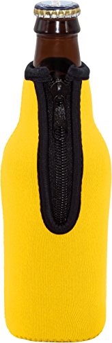 Neoprene Bottle Sleeves | Pack Of 7 Plain Beer Bottle Cooler Covers Fit 12 Oz Bottles | Red Blue Orange Yellow Purple Green Turquoise | By Impirilux (7, Multicolored) #TOP7