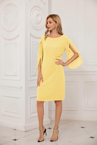Image of GRACE KARIN Womens Formal Wedding Guest Dress 2026 Chiffon Cocktail Dress Mother of the Bride Dresses Midi Fashion Clothing