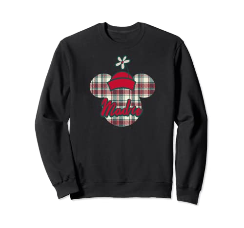 Sweatshirt Disney Minnie Mouse col rond imprimé de Noël et carreaux