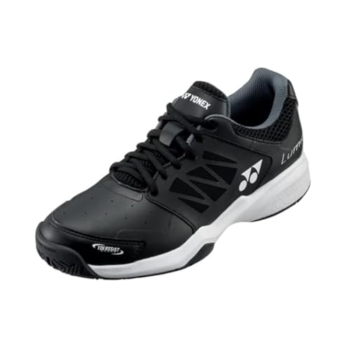 Image of YONEX Lumio 3 Power Cushion Tennis Shoes, Black, Lightweight All-Court with Shock Absorption and Durable Grip