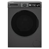 Russell Hobbs Freestanding Washing Machine, 8kg Capacity, 1400 rpm, 15 Programmes, Eco Technology, Rapid Wash Cycles, Grey RH814W111AN