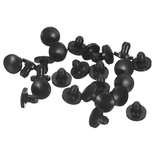 Image of uxcell 28Pcs Silicone Hole Plugs, Black, 2.5-3mm Hole Size, Set of 28