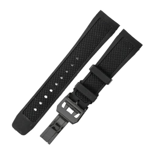 IWC �|���g�M�[�[�V���[�Y IW390211 IW390209 IW390503 IW3907047 �J�[�u�h�C���^�[�t�F�[�X �X�|�[�c �\�t�g�V���R���E�H�b�`�o���h 22mm �ƌ݊�������(Black-Black-Z7)