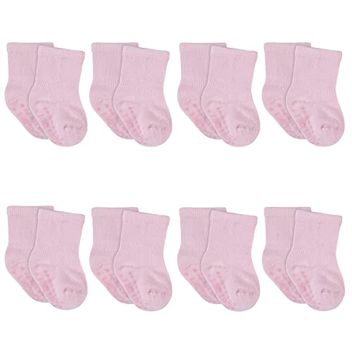 Image of Gerber baby-boys 8-pack Wiggle-proof Jersey Crew Socks