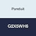 Panduit G2X5WH6 Type G Wide Slot Wiring Duct, PVC, 2" x 5" x 6