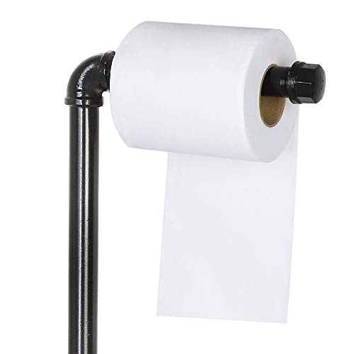 Dispensador de papel higiénico de hierro fundido negro mate 4