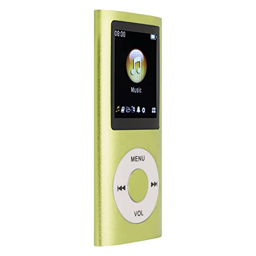 Lecteur MP3, Lecteur de Musique numérique sans Perte Portable, Lecteur de Musique MP3 Multifonctionnel avec écran LCD de 1,8 Pouce, Batterie Longue durée, supporte jusqu'à 64GB (Vert)