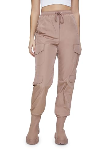 Forever 21 Women's Windbreaker Cargo Joggers2