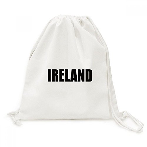Sac à dos en toile noir cordon Irlande Pays Nom voyage léger