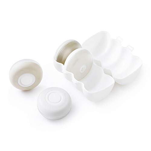 Thboxes 4Pcs Press Style Soap Liquid Dispensers Shampoo Lotion Shower Bottle for Travel White Milky