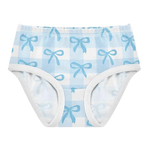 Wusikd Light Blue Bows Girls' Underwear Cotton Girls Briefs Soft Toddler Underwear 2T