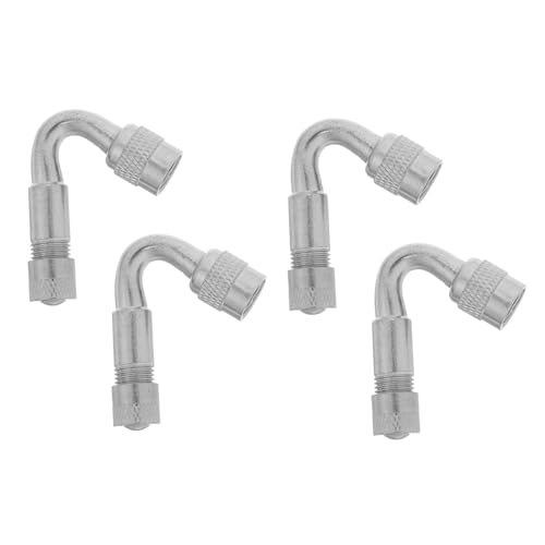 GOOHOCHY 4pcs Angled Tire Valve Extenders for Cars Motorcycles Copper Metal Valve Stem Adapters for Enhanced Performance and Compatibility