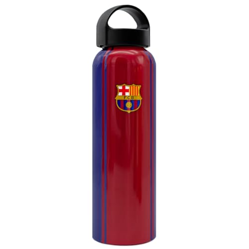 ms móvil shop Botella de Aluminio Barcelona Oficial 0,6L – Diseño Third 25/26 – Libre de BPA y Níquel – Boca Ancha – Cantimplora Deportiva para Niños y Adultos – Merchandising