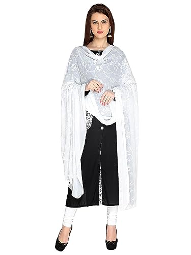 Woman's Embroidered Soft Chiffon Chunni,Dupatta, Stole2