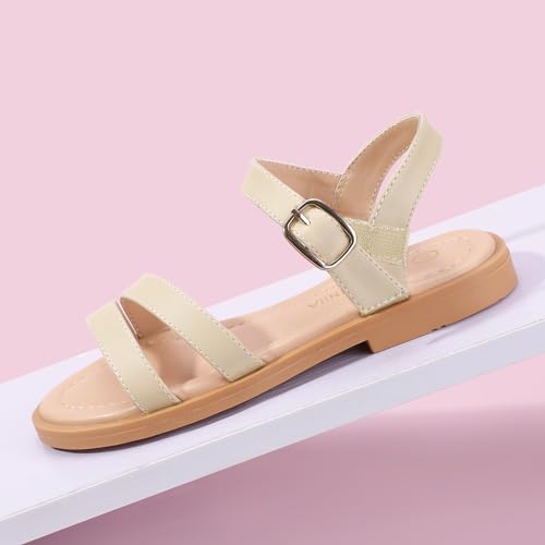 Image of PANDNAINJIA Girls Sandals Open Toe Toddler Kids Dress Summer Shoes