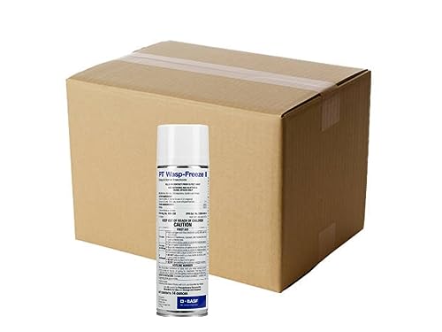 BASF PT Wasp-Freeze Insecticide for Wasp Hornet Yellowjacket & Spider Killer Quick Knockdown Spray Indoor or Outdoor Use 14 oz Case of 12