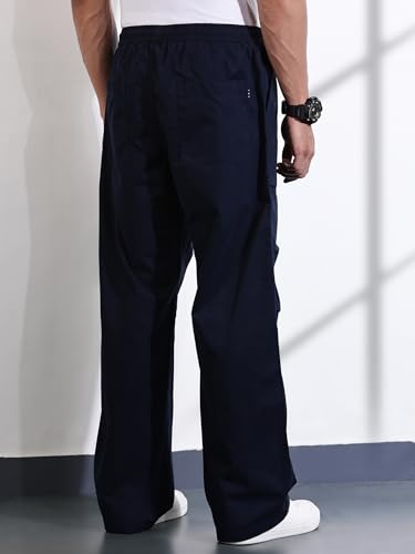 Image of Thomas Scott Men's | Solid | Light Weight | Breathable Fabric | 6 Pockets | Mid Rise | Loose Fit | 100% Cotton | Elasticated | Chino Trouser | Pants